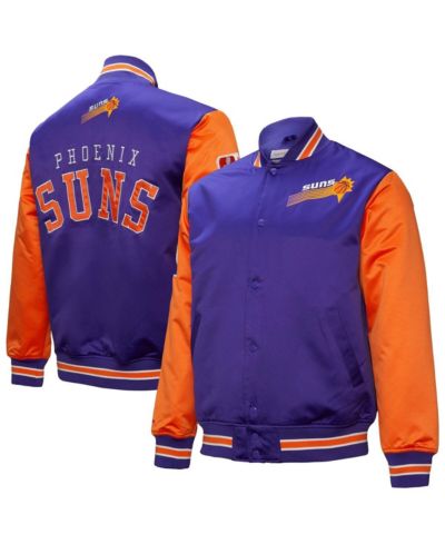 Мужская атласная куртка Mitchell & Ness Purple Phoenix Suns Hardwood Classic Primetime Full-Snap