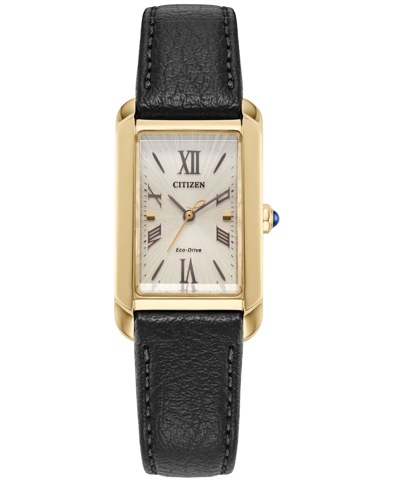 Женские классические часы Citizen Bianca Black Apple Material Strap 32.4mm
