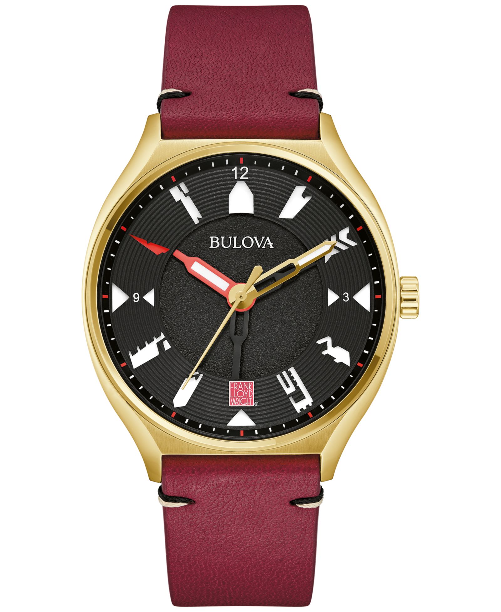 Bulova часы Special Edition Frank Lloyd Wright Automatic, кожаный ремешок, 40mm