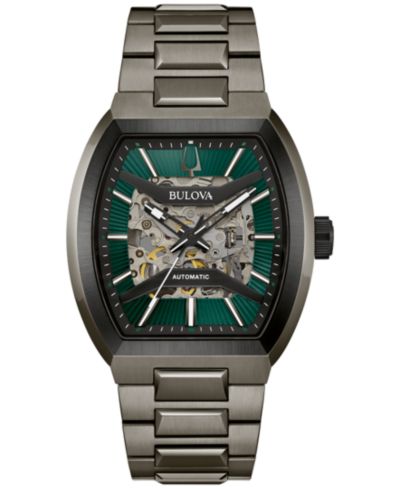Мужские часы Bulova Maquina Automatic Gray Stainless Steel Bracelet 40mm