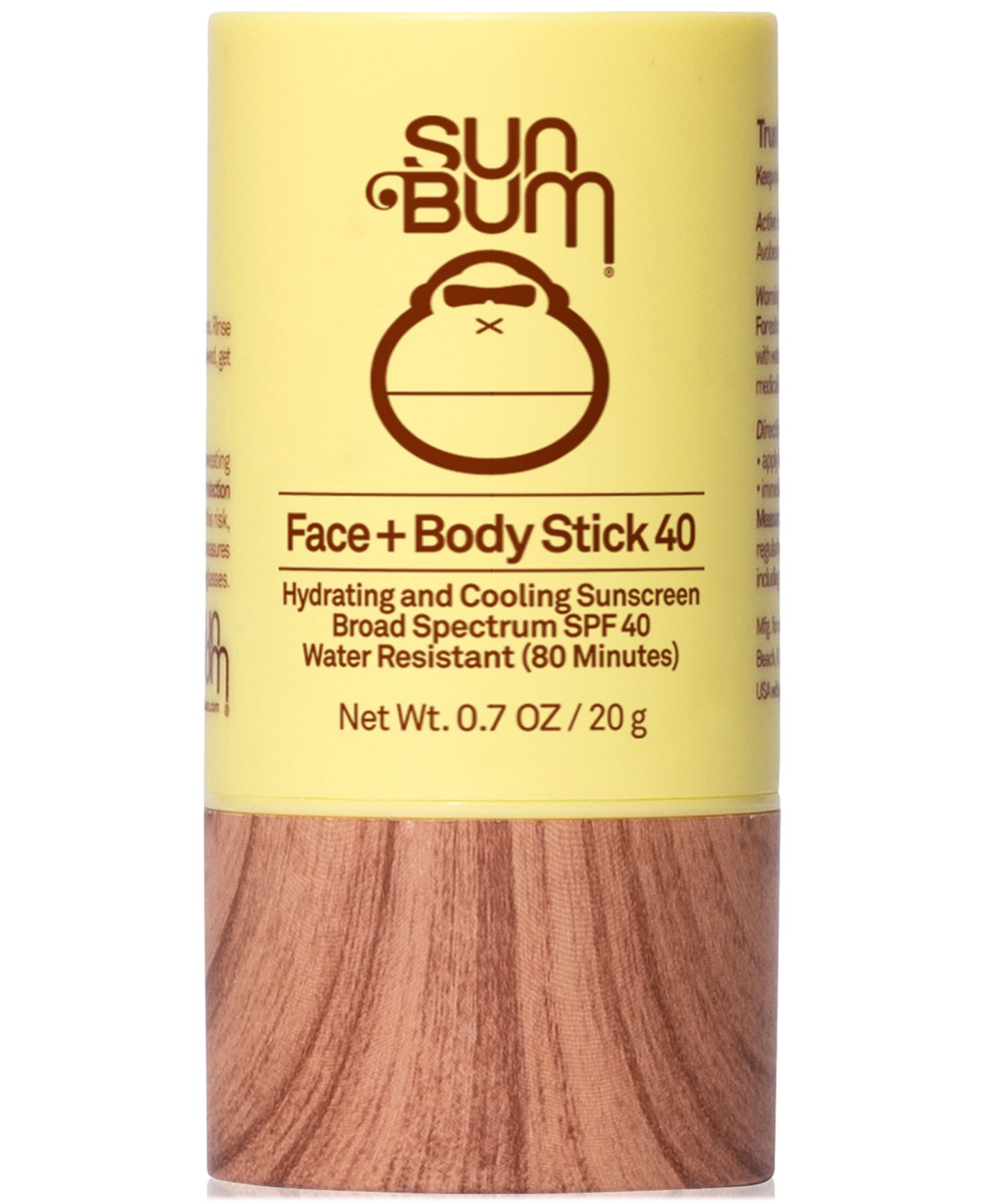 Sun Bum Face + Body Stick Sunscreen SPF 40, 0.7 oz.