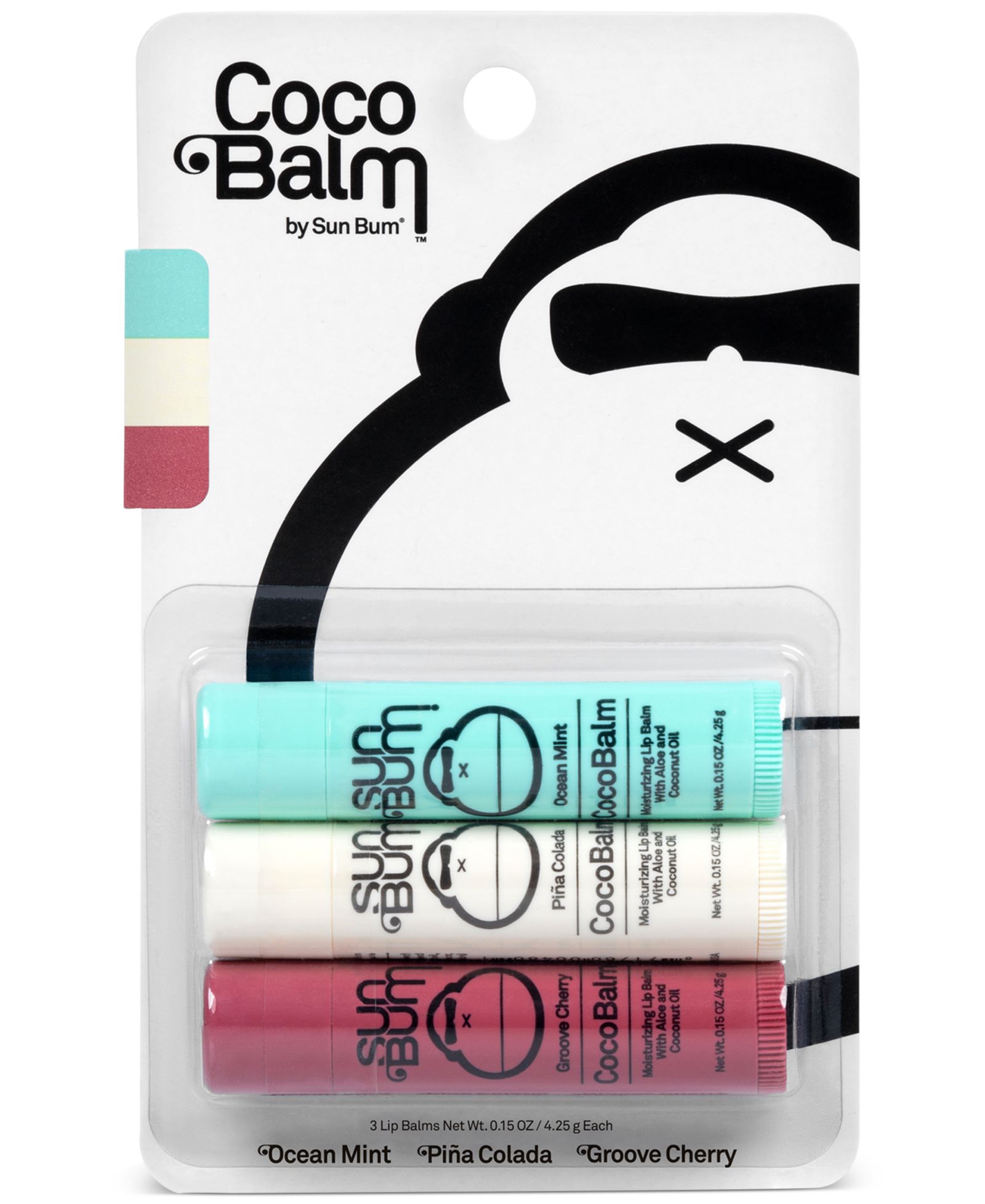 Sun Bum CocoBalm, набор из 3 шт