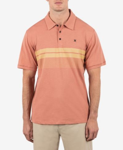 Hurley Мужская поло с принтованными полосками Short Sleeve