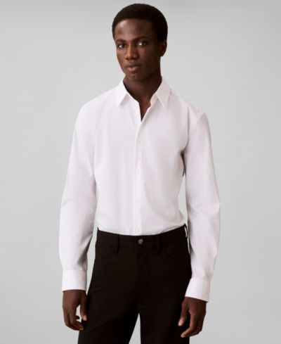 Calvin Klein Men's Stretch Slim-Fit Dress Shirt