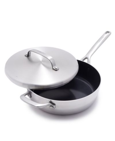 GreenPan GP5 Сотейник из нержавеющей стали с крышкой, 4-Quart