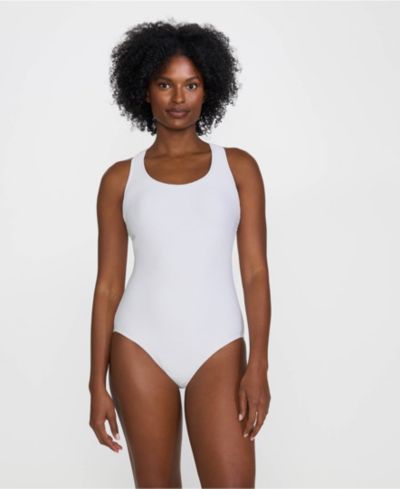 Lands' End Women's Tugless Ribbed X-Back One Piece Swimsuit
