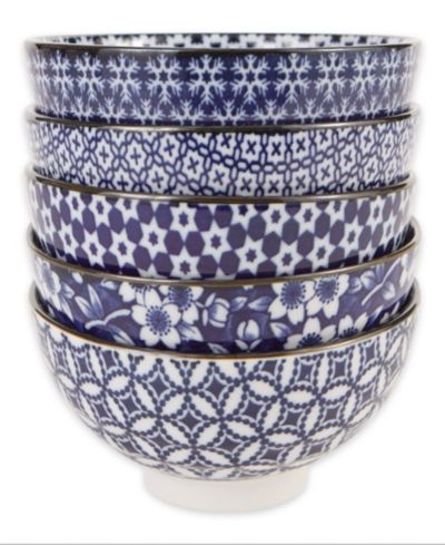 RSVP International 8 oz. Japanese Porcelain Bowls, Set of 5