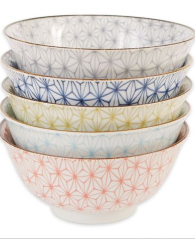 RSVP International 16 oz. Japanese Porcelain Bowls, Set of 5