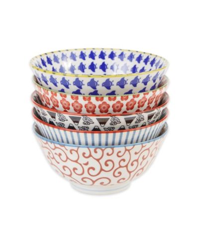 RSVP International 16 oz. Japanese Porcelain Bowls, Set of 5
