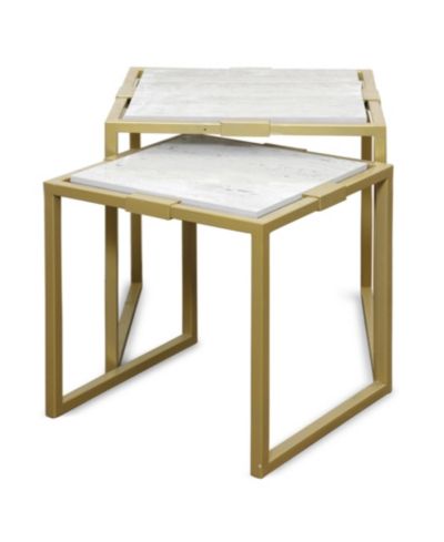 Набор из 2 современных мраморных столов StyleCraft Home Collection