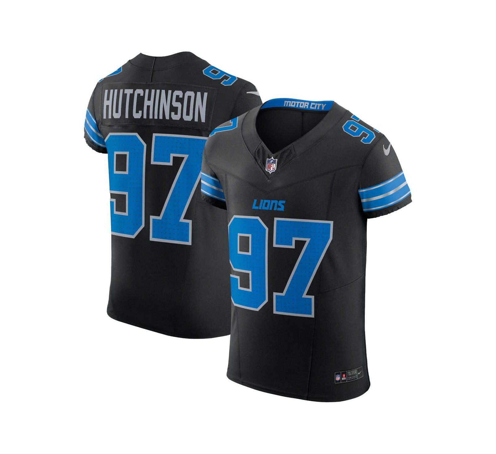 Мужская джерси Nike Detroit Lions Alternate Vapor F.U.S.E. Elite Black
