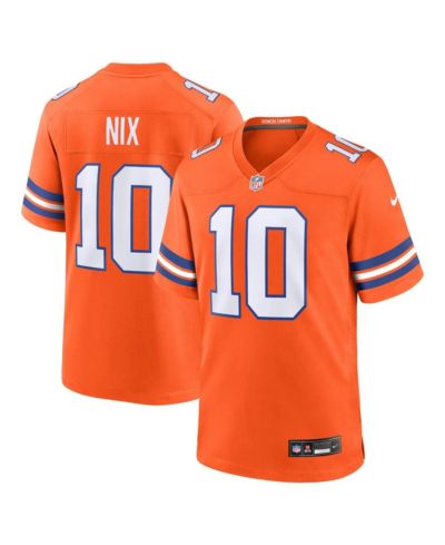 Мужская джерси Nike Bo Nix Denver Broncos Mile High Collection 1977 Throwback Player Game