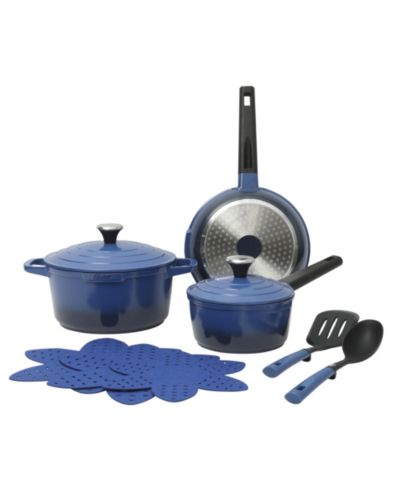 Набор посуды Oster Platinum Amberton 10 Piece Cast Aluminum Blue