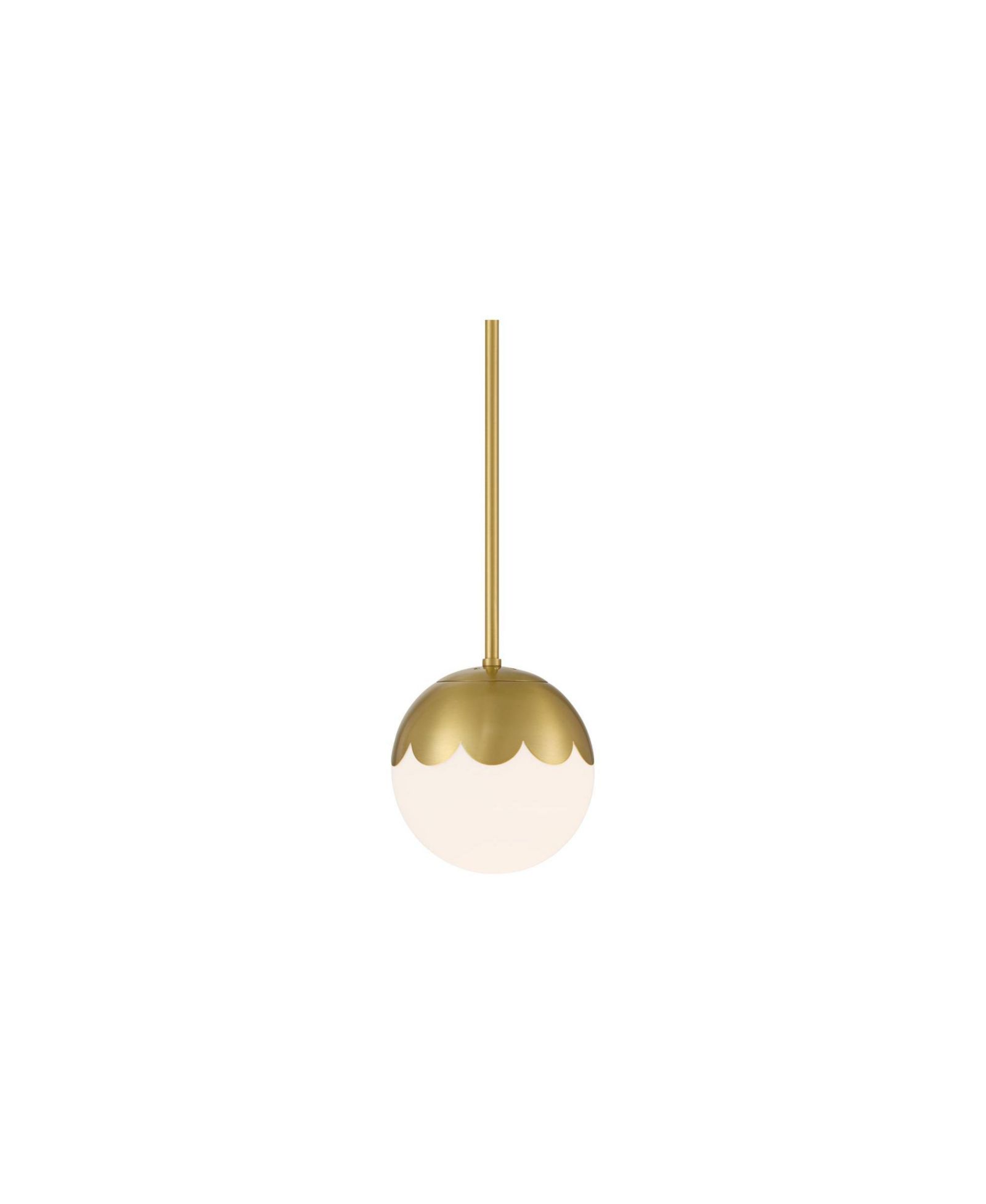 360 Lighting Camila 7" Mid Century Modern Pendant Ceiling Light Fixture Dining Room Over Table Globe Antique Brass Finish Mini