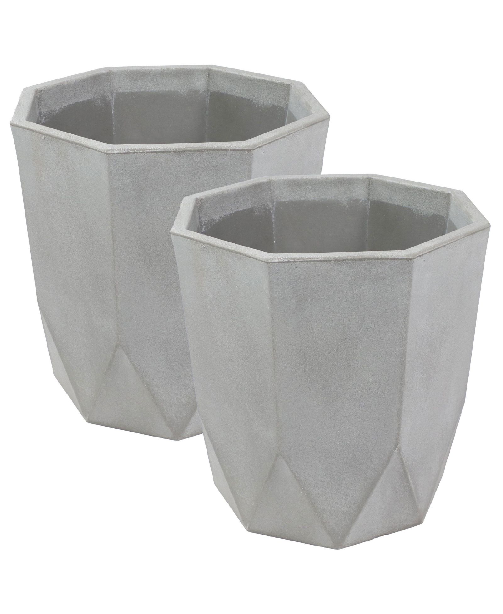Цветочный горшок Sunnydaze Decor Modern Faceted Polyresin Indoor/Outdoor 14.75"