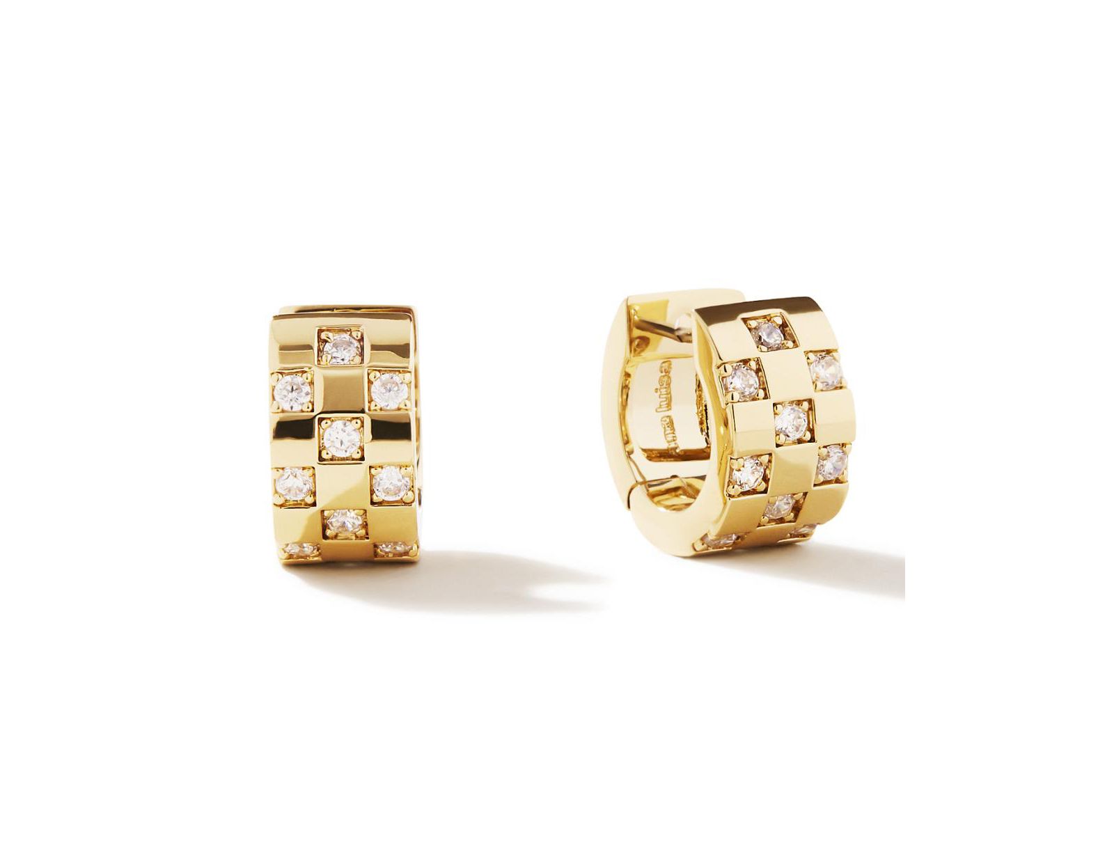 Ana Luisa Eden серьги-кольца с цирконием 14K Gold-Plated