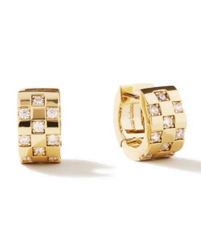 Ana Luisa Eden серьги-кольца с цирконием 14K Gold-Plated