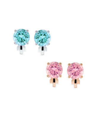 Серьги Bling Jewelry Multi Color CZ Clip-On