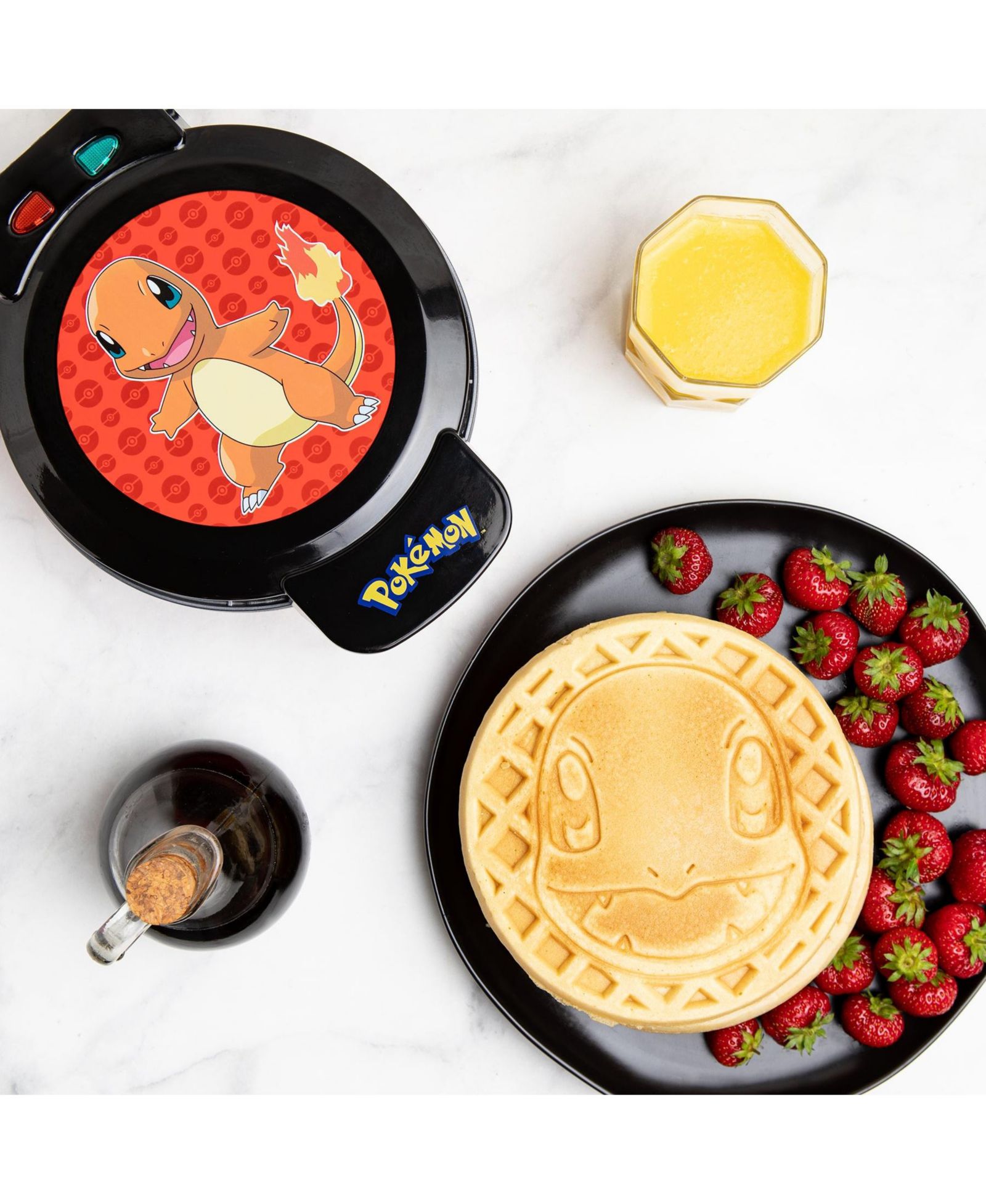 Uncanny Brands Pokemon Charmander Waffle Maker - Make Bounty Charmander Waffles - Kitchen Appliance