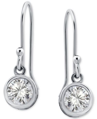 Giani Bernini Cubic Zirconia Bezel Drop Earrings in 18k Gold-Plated Sterling Silver, Created for Macy's