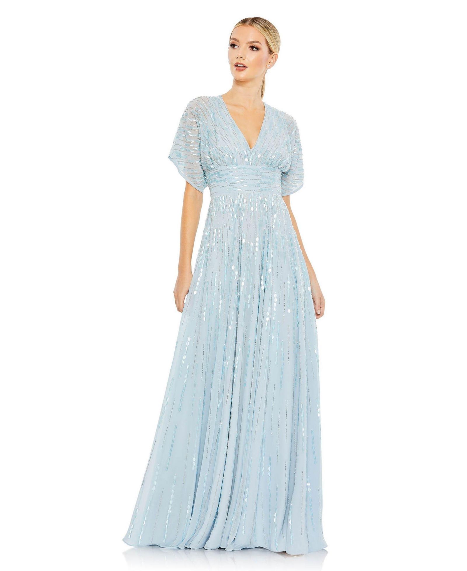 Женское вечернее платье Mac Duggal Embellished V Neck