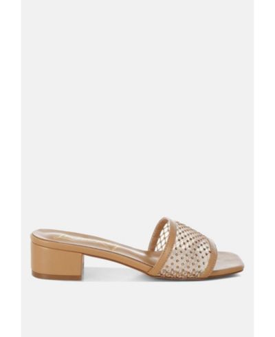 Kenzia Rhinestone Studded Slip-On Heels