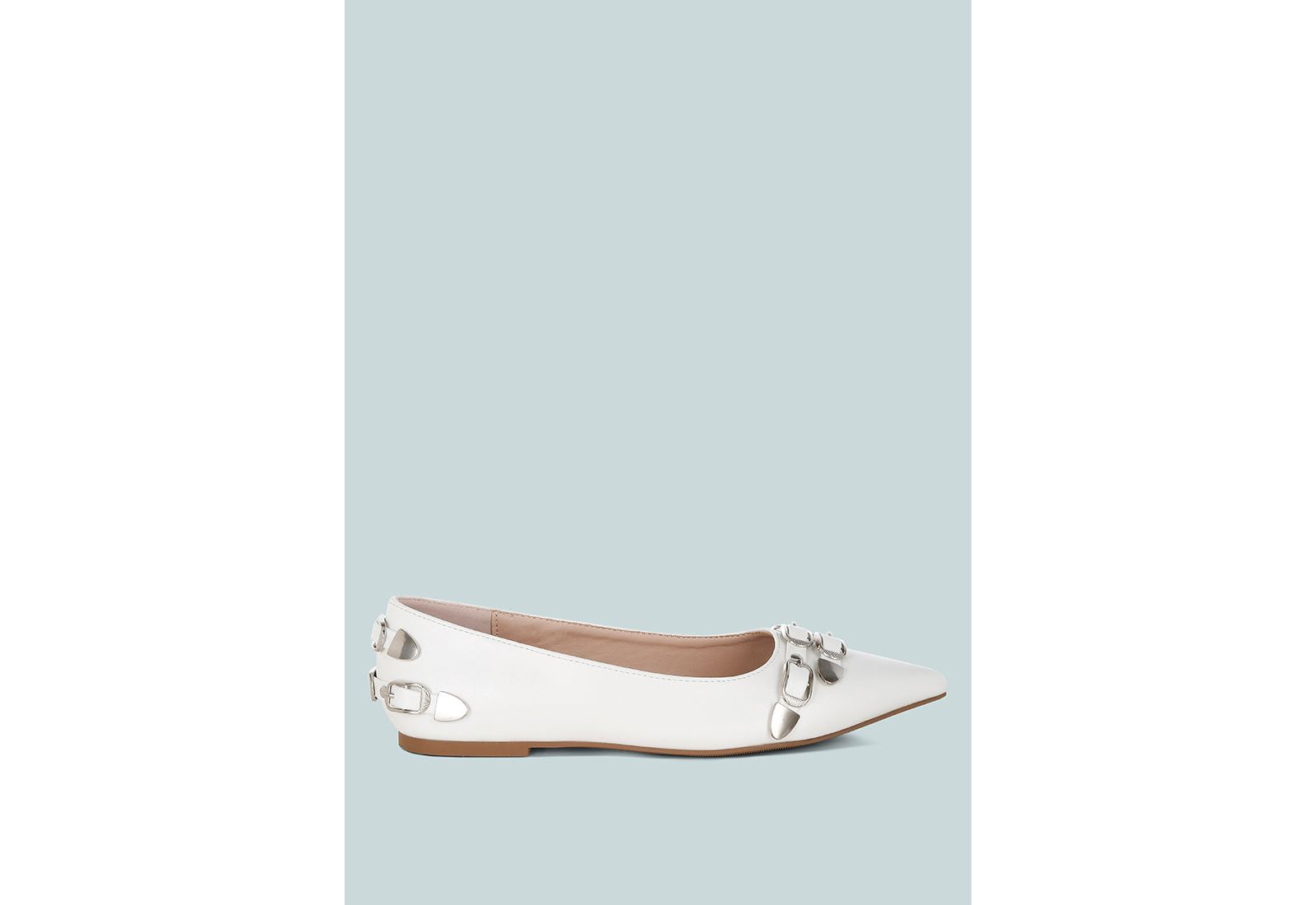 London Rag Womens Golini Belt Buckle Detail Ballerinas
