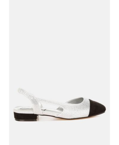 London Rag Womens Rerita Rhinestone-Studded Glitter Sandals