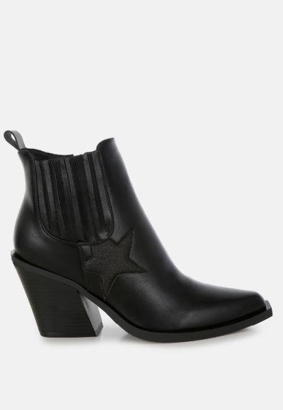 London Rag Women's Melt Down Glitter Star Detail Chelsea Boots