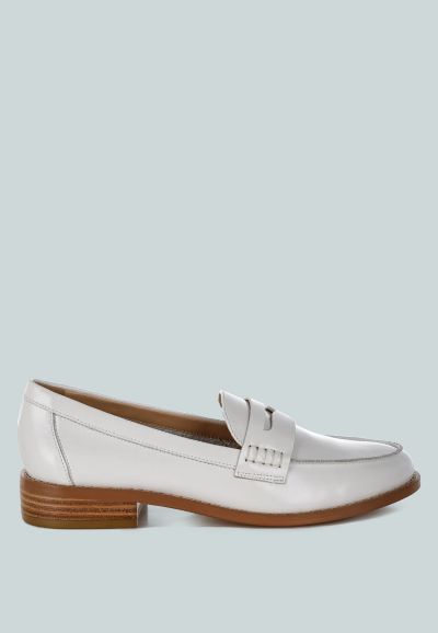 Женские лоферы Rag and Co Roxana Real Leather Penny Strap