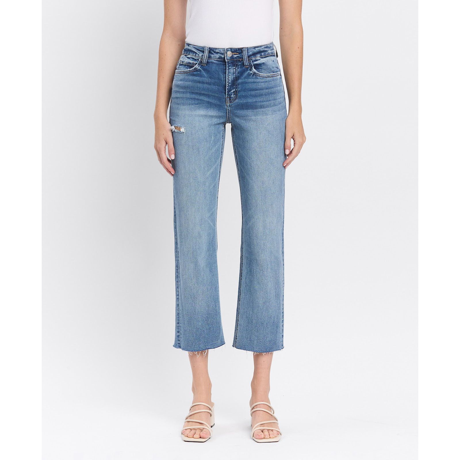 Flying Monkey Женские джинсы High Rise Crop Straight