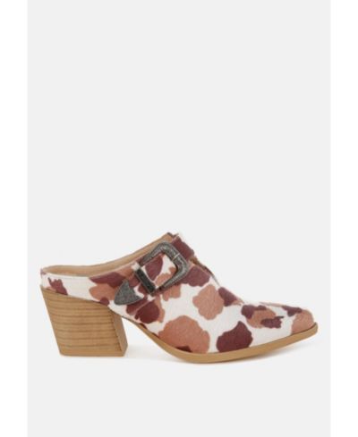 Rag & Co мюли Nometa Faux Suede Buckle Detail