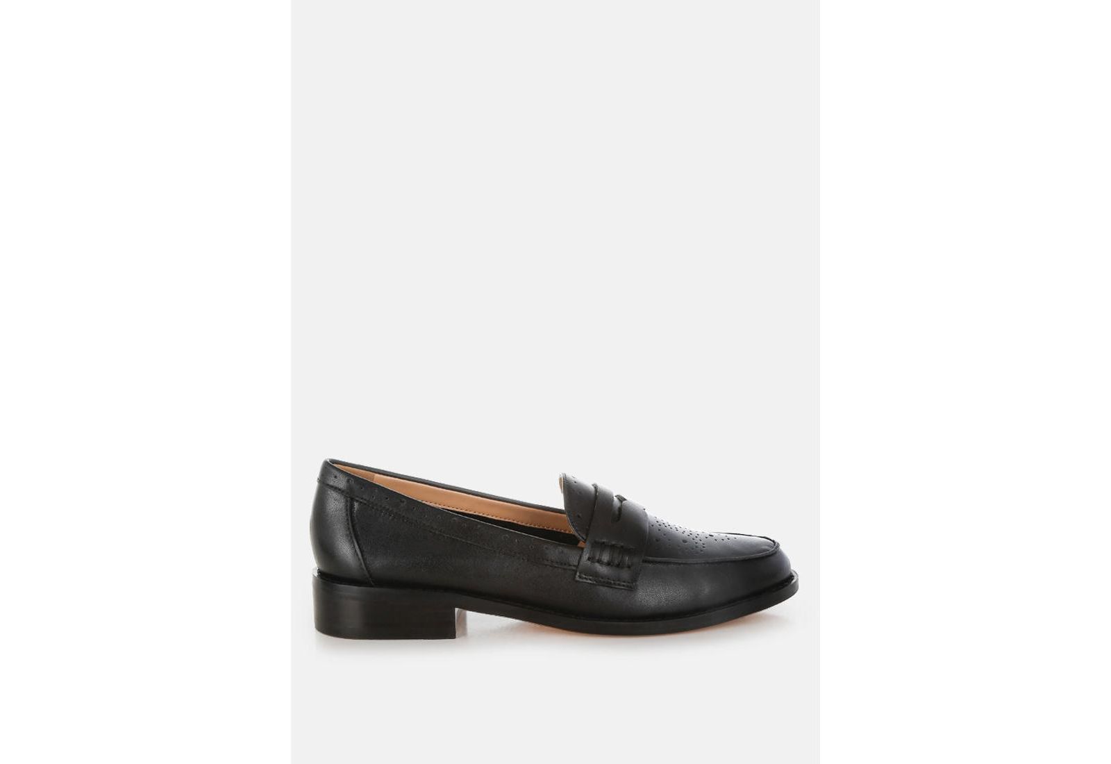 Rag and Co Womens Clotilda Perforated Low Heel Loafers