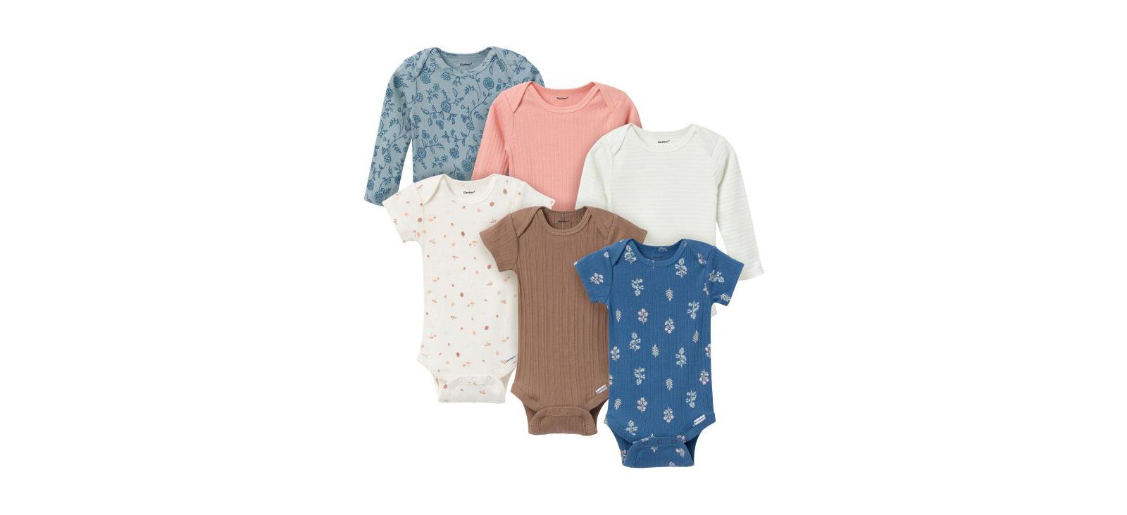 Gerber Baby Girls 6-Pack Onesies Bodysuits