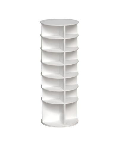 Slickblue Revolving Shoe Organizer Tower - Compact Rotating Rack for Shoes, Heels & Accessories