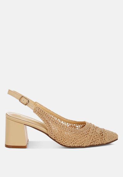 Beige knitted textile
