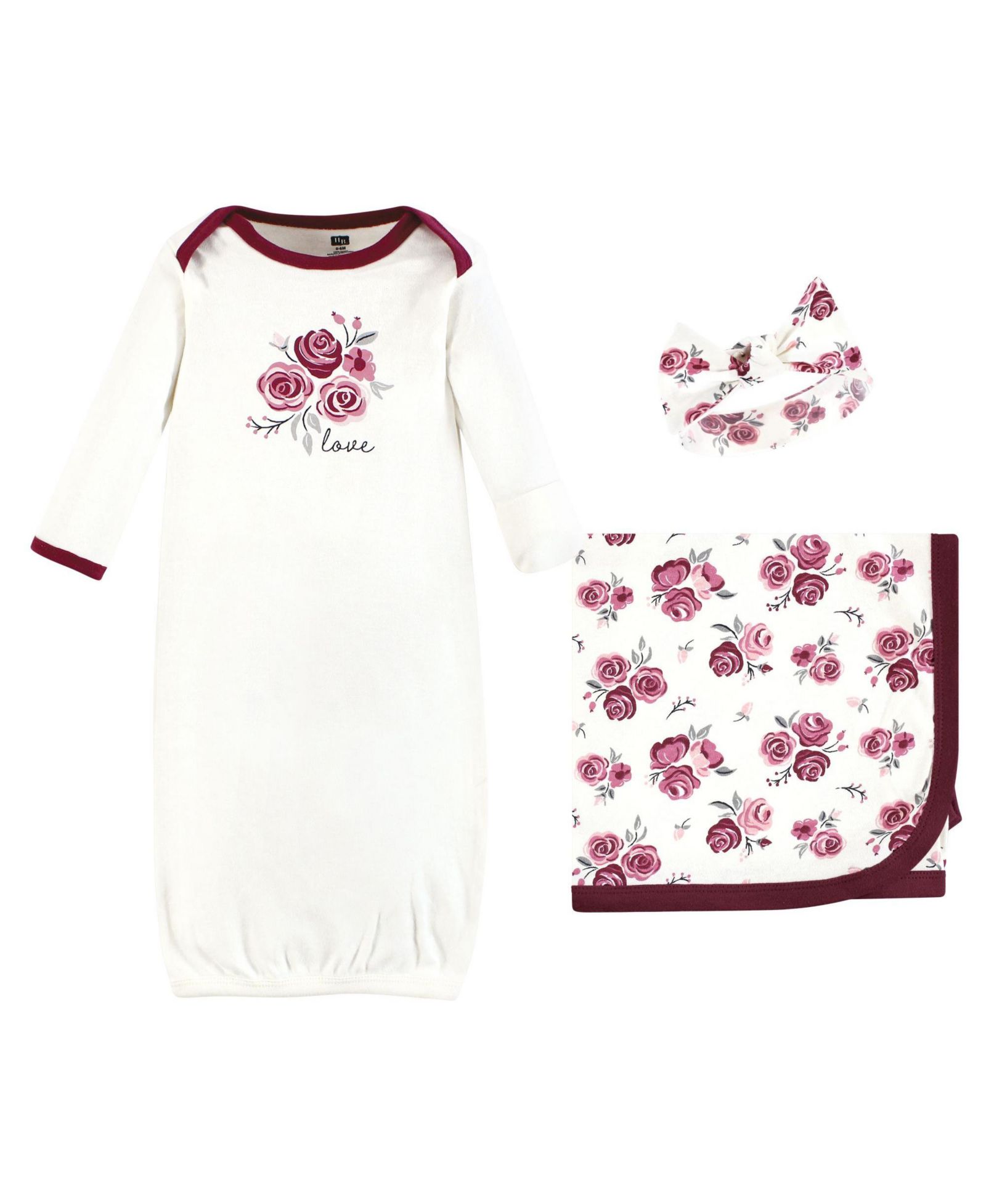 Hudson Baby комплект для новорожденных: платье, пеленка и головной убор