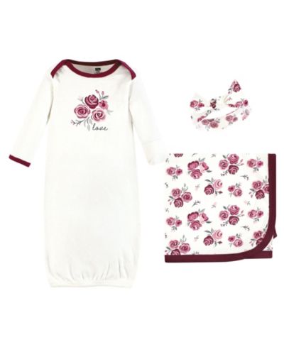 Hudson Baby комплект для новорожденных: платье, пеленка и головной убор