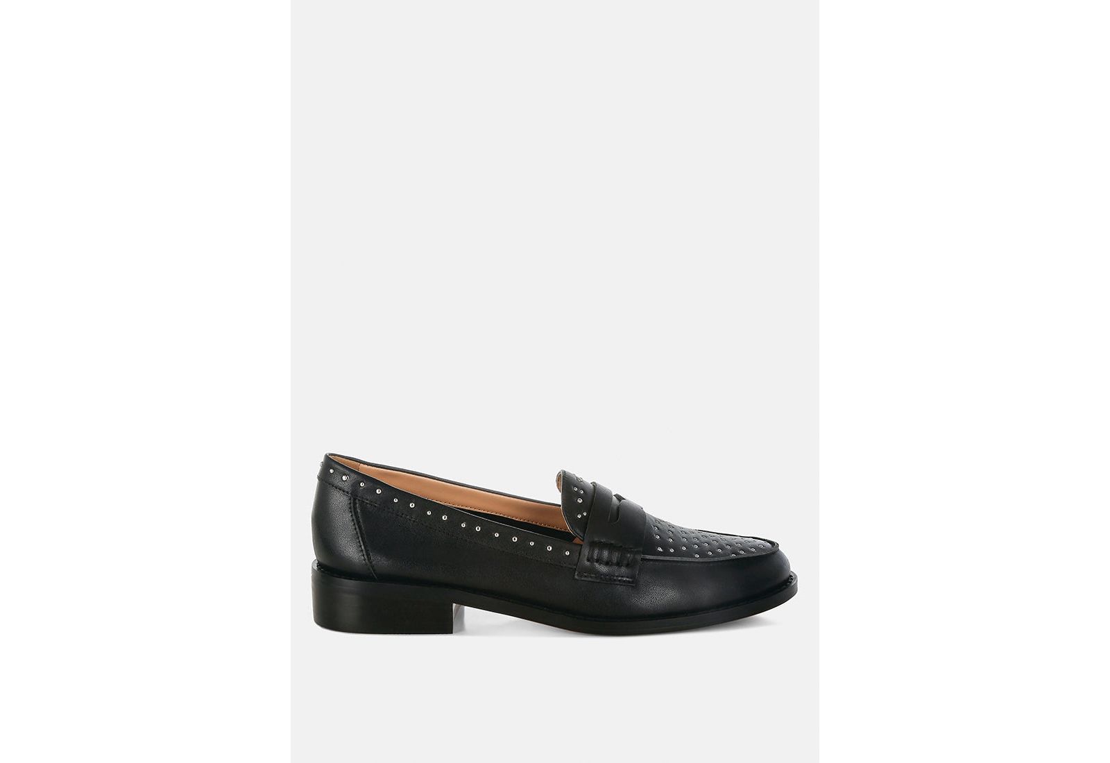 Rag and Co Womens Raisa Stud Embellished Penny Loafers