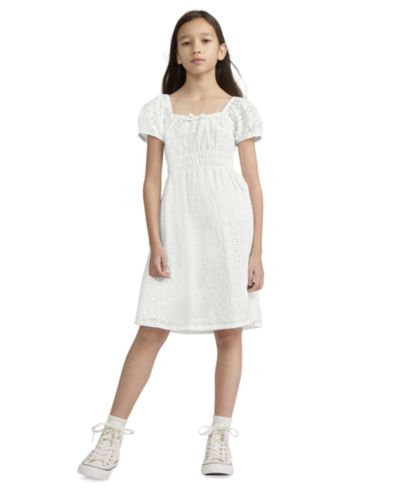 Levi's Girls' 7-16 Eyelet Short-Sleeve Dress