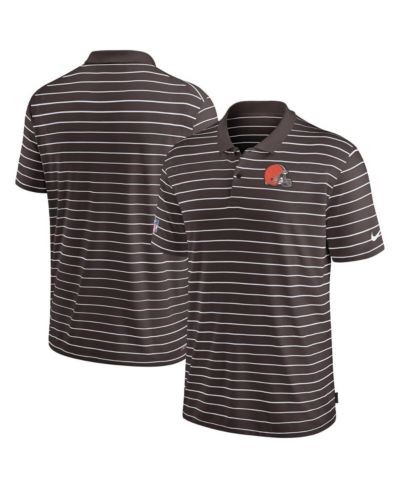 Nike Мужское коричневое поло Nike Cleveland Browns Sideline Lock Up Victory Performance