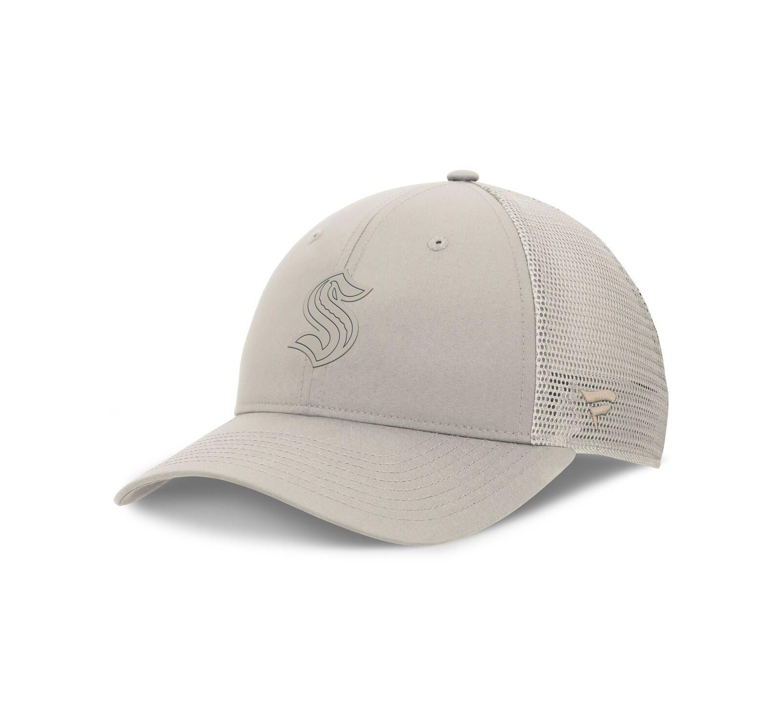 Fanatics Women's Tan Seattle Kraken Authentic Pro Road Trucker Adjustable Hat