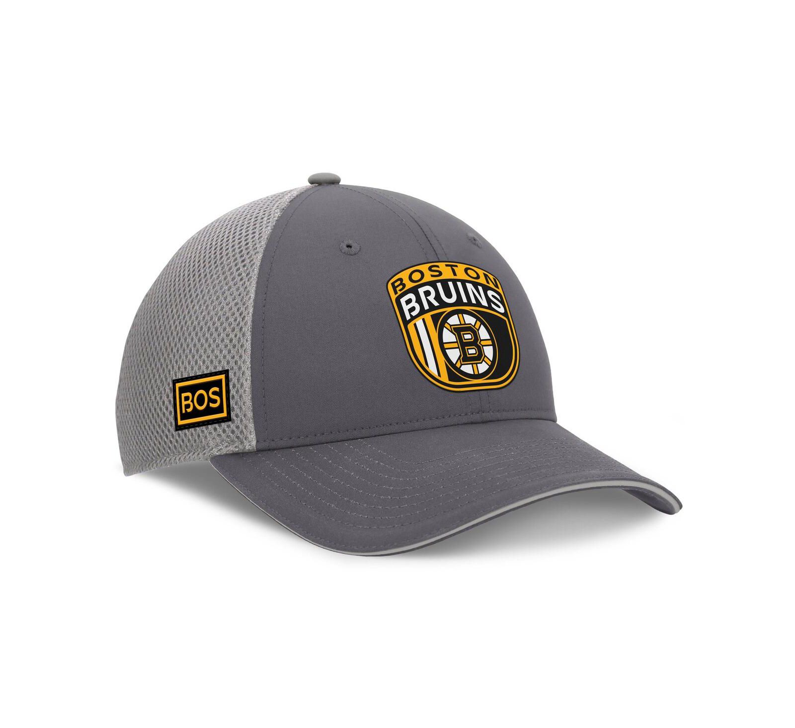 Мужская кепка Fanatics Boston Bruins Authentic Pro Home Ice Trucker регулируемая серая