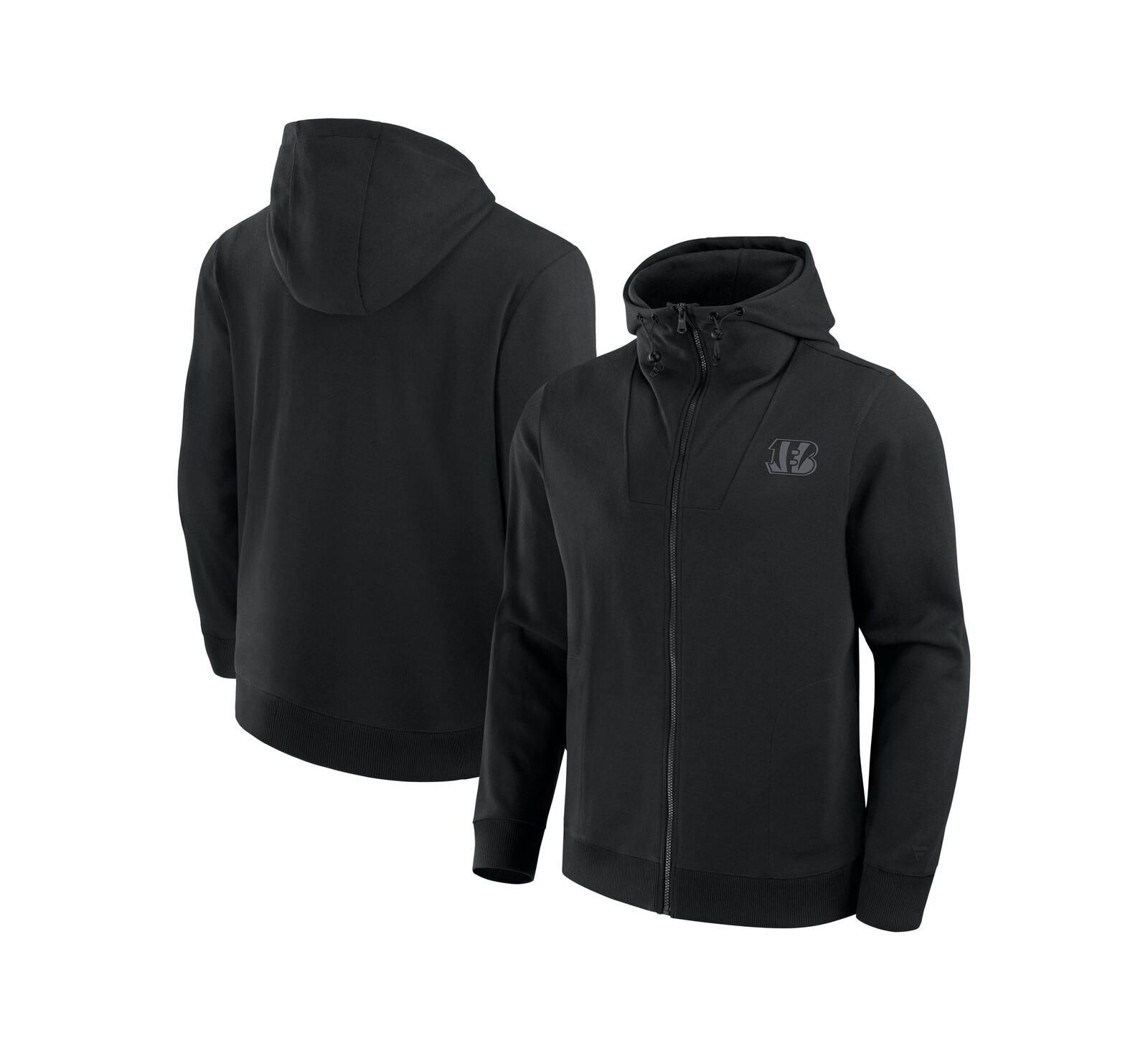 Худи Fanatics Black Cincinnati Bengals Front Office Full-Zip для мужчин и женщин