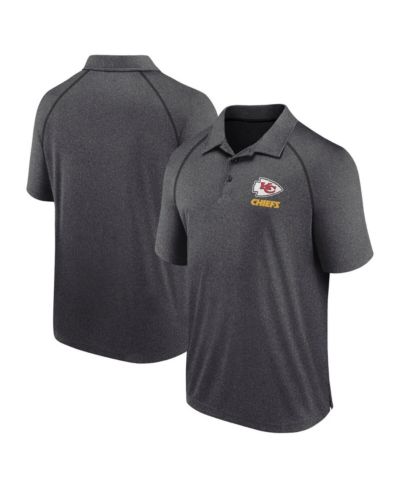 Мужское поло Fanatics Heather Charcoal Kansas City Chiefs Making Waves Raglan