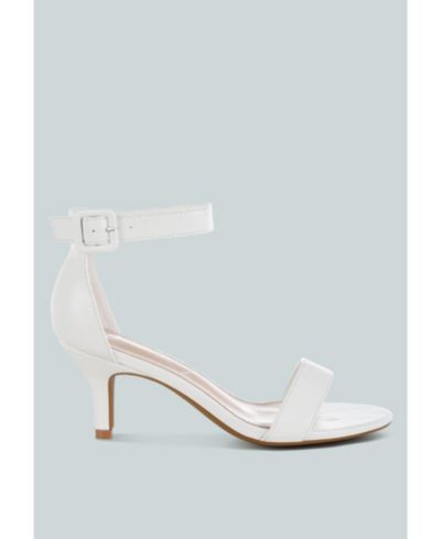 White faux leather
