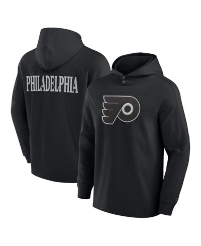 Мужская футболка-худи Fanatics Black Philadelphia Flyers Elements Blaze Tri-Blend Long Sleeve