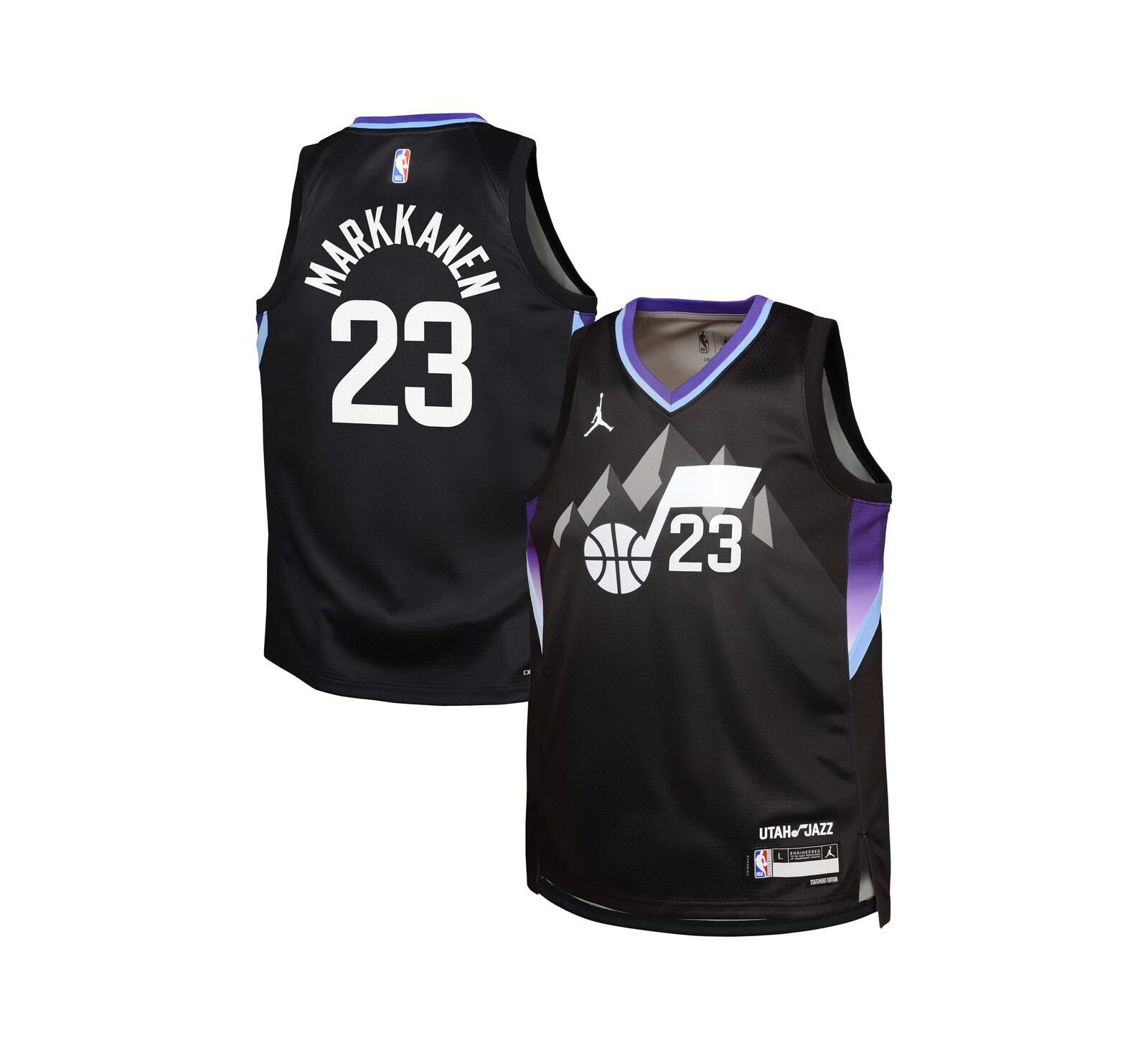 Детская джерси Jordan Lauri Markkanen Black Utah Jazz Swingman - Statement Edition
