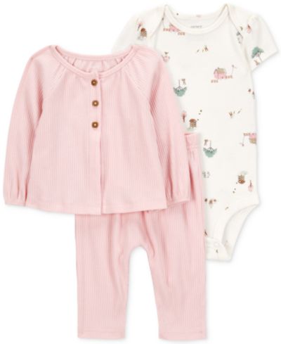 Carter's Комплект для новорожденных: кардиган, боди и брюки, 3 предмета