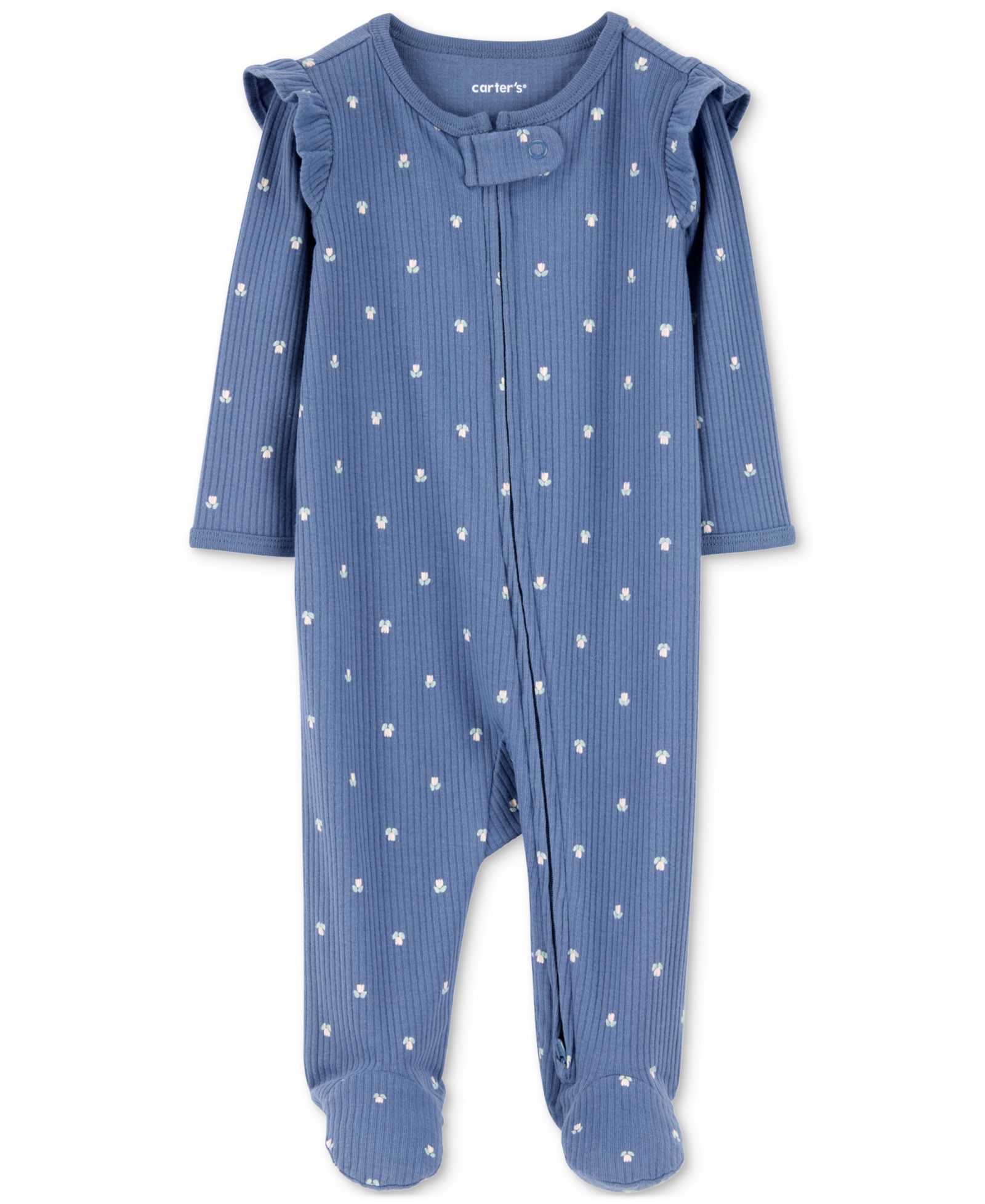 Детский мини-комбинезон Carter's Floral Ribbed Sleep & Play